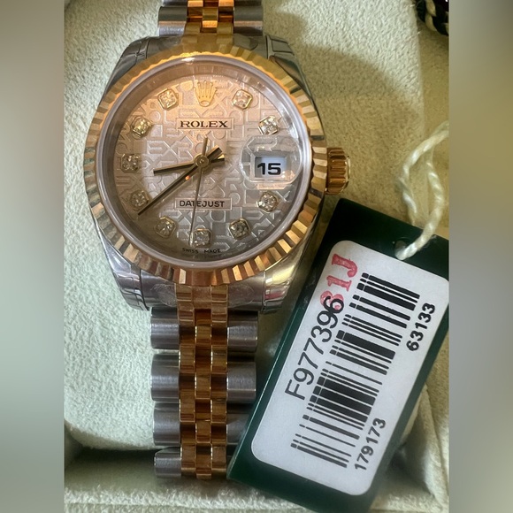 Rolex Women's Datejust Diamond Dial Watch - Two Tone Gold and Silver - Picture 2 of 8